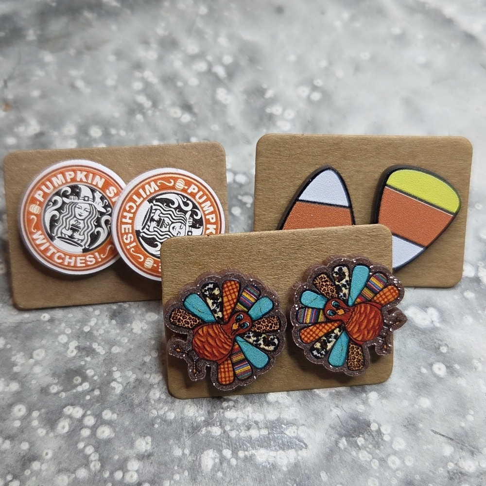 Fall Themed Stud EARRING SET